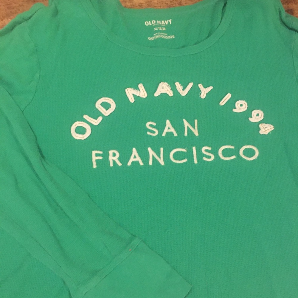 old navy waffle textured long sleeved shirt
